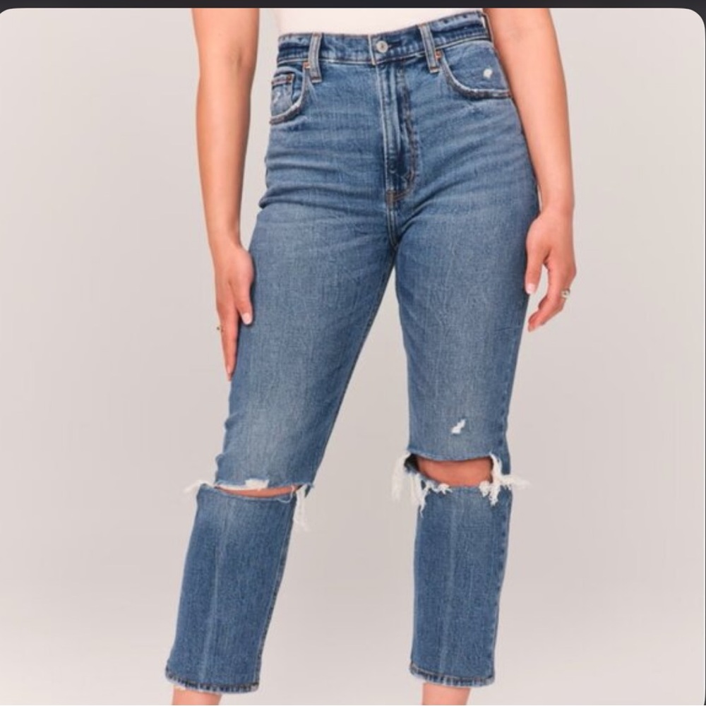 Abercrombie & Fitch The Ankle Straight Ultra High Rise